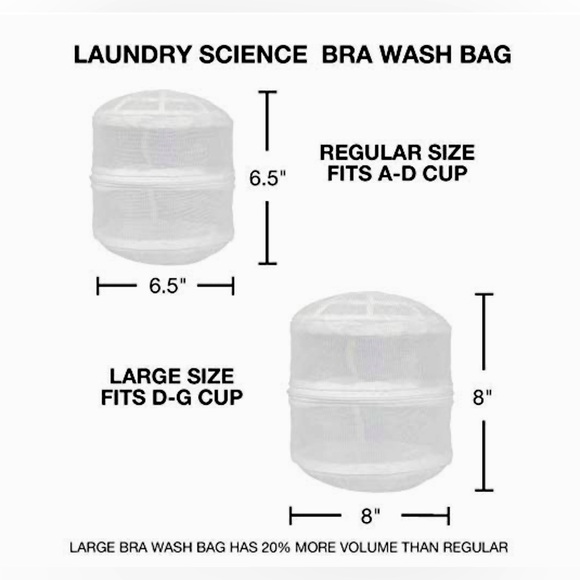 Bra Wash Bags, set of 3 w/large mesh bag, size L. Never used. - Picture 6 of 7